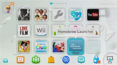 Haxchi is a homebrew app that can quickly load homebrew using a channel on the System Menu. . Homebrew channel wii u